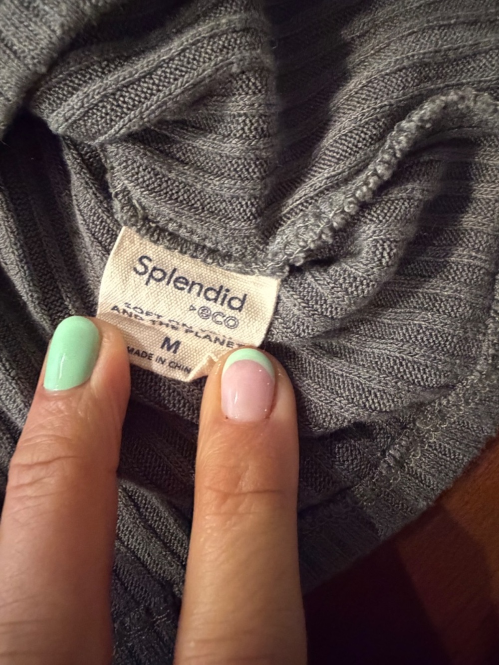 Splendid Ribbed Tank Top - Size M - Picture 8 of 9